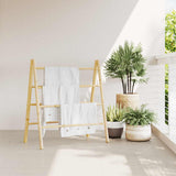Vidaxx Handtuchleiter mit 4 Sprossen 90x50x100 cm Bambus