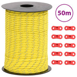 VidaXL Zelt-Abspannleine mit Reflektorstreifen und Spannern 50 m 3 mm