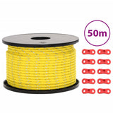 VidaXL Zelt-Abspannleine mit Reflektorstreifen und Spannern 50 m 5 mm