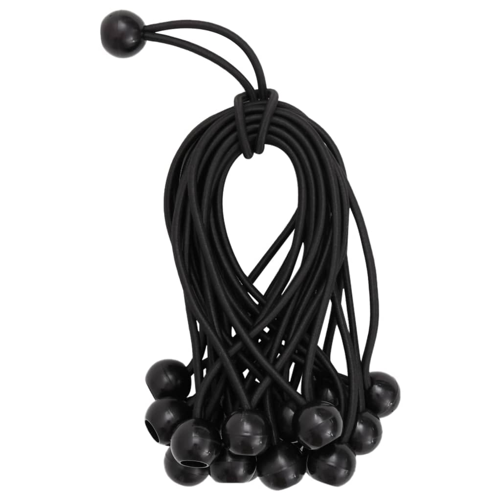 VidaXL Bungee-Seile mit Kugeln 50 Stück 21x0,5 cm
