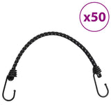 Vidaxl Spanngummis mit reflektierenden Streifen und Haken 50 Stück 38 cm