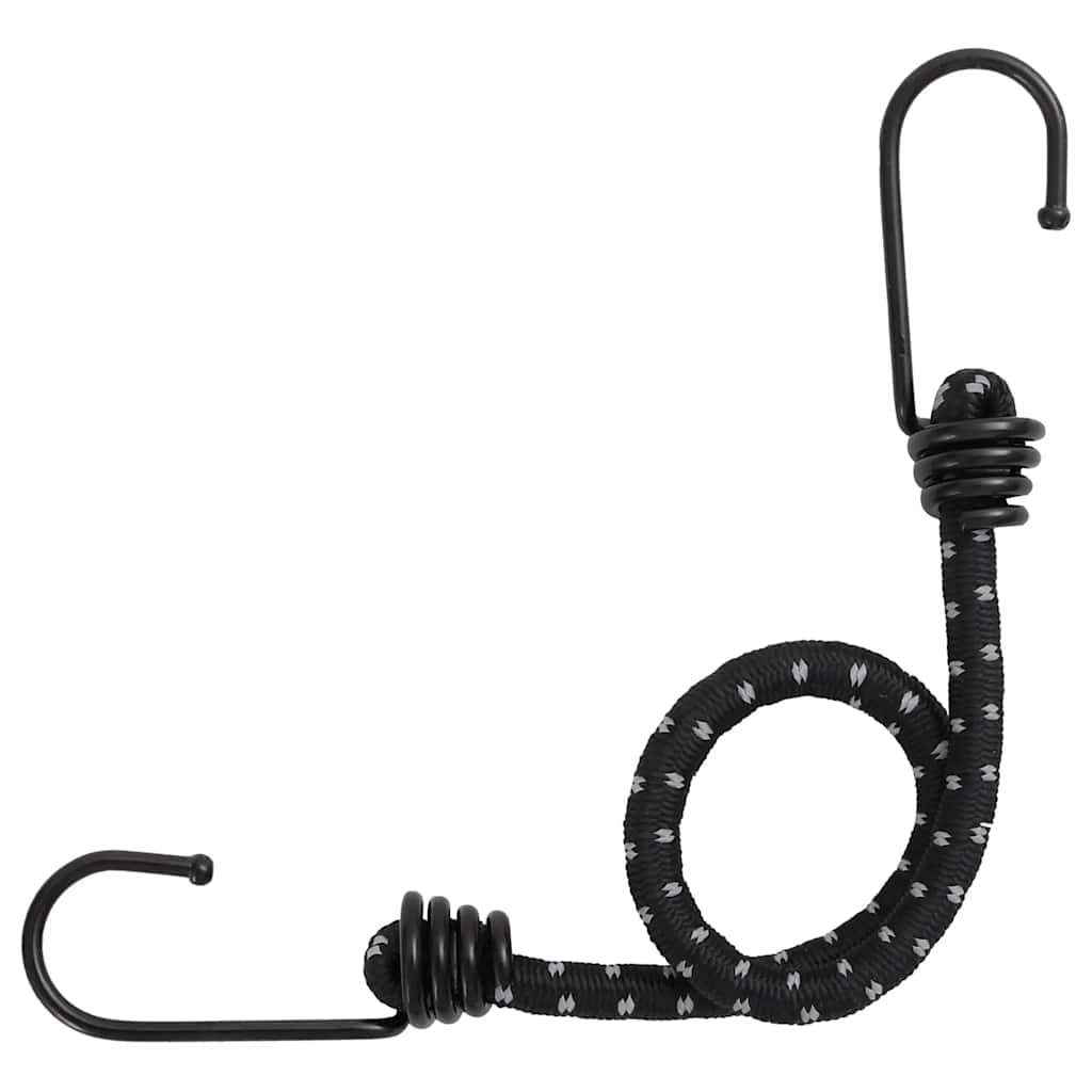 Vidaxl Spanngummis mit reflektierenden Streifen und Haken 50 Stück 38 cm