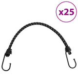 Vidaxl Spanngummis mit reflektierenden Streifen und Haken 25 Stück 46 cm