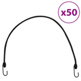 Vidaxl Spanngummis mit reflektierenden Streifen und Haken 50 Stück 88 cm