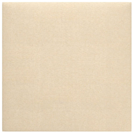 Vidaxl wandhoofdbord 12 st 30 x 30 cm crème stof