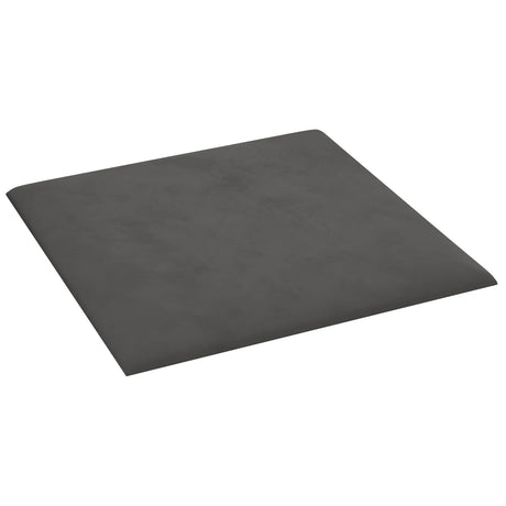 Vidaxl wandhoofdbord 12 st donkergrijs fluweel