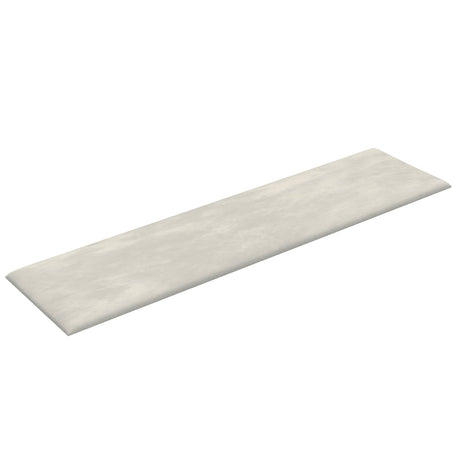 Vidaxl wandhoofdbord 12 st crèmekleurig fluweel