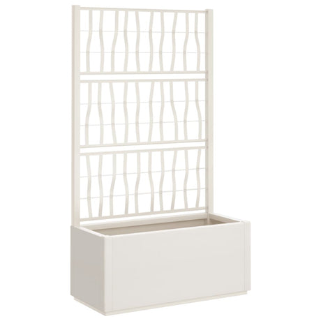 Vidaxx Pflanzgefäß mit Spalier 80x36x140 cm Polypropylen weiß