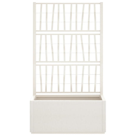 Vidaxx Pflanzgefäß mit Spalier 80x36x140 cm Polypropylen weiß