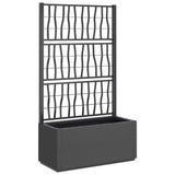 Vidaxx Pflanzgefäß mit Spalier 80x36x140 cm Polypropylen dunkelgrau
