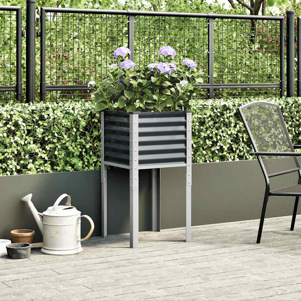 Vidaxx Pflanzgefäß 45x45x88 cm Stahl Anthrazit