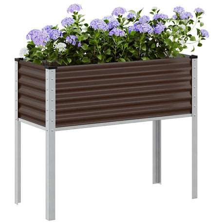 Vidaxx Pflanzgefäß braun 100x45x90 cm Stahl