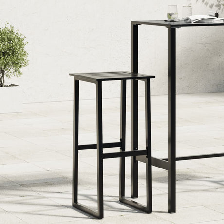 Vidaxl barkrukken 4 st 38x38x80 cm gepoedercoat staal zwart