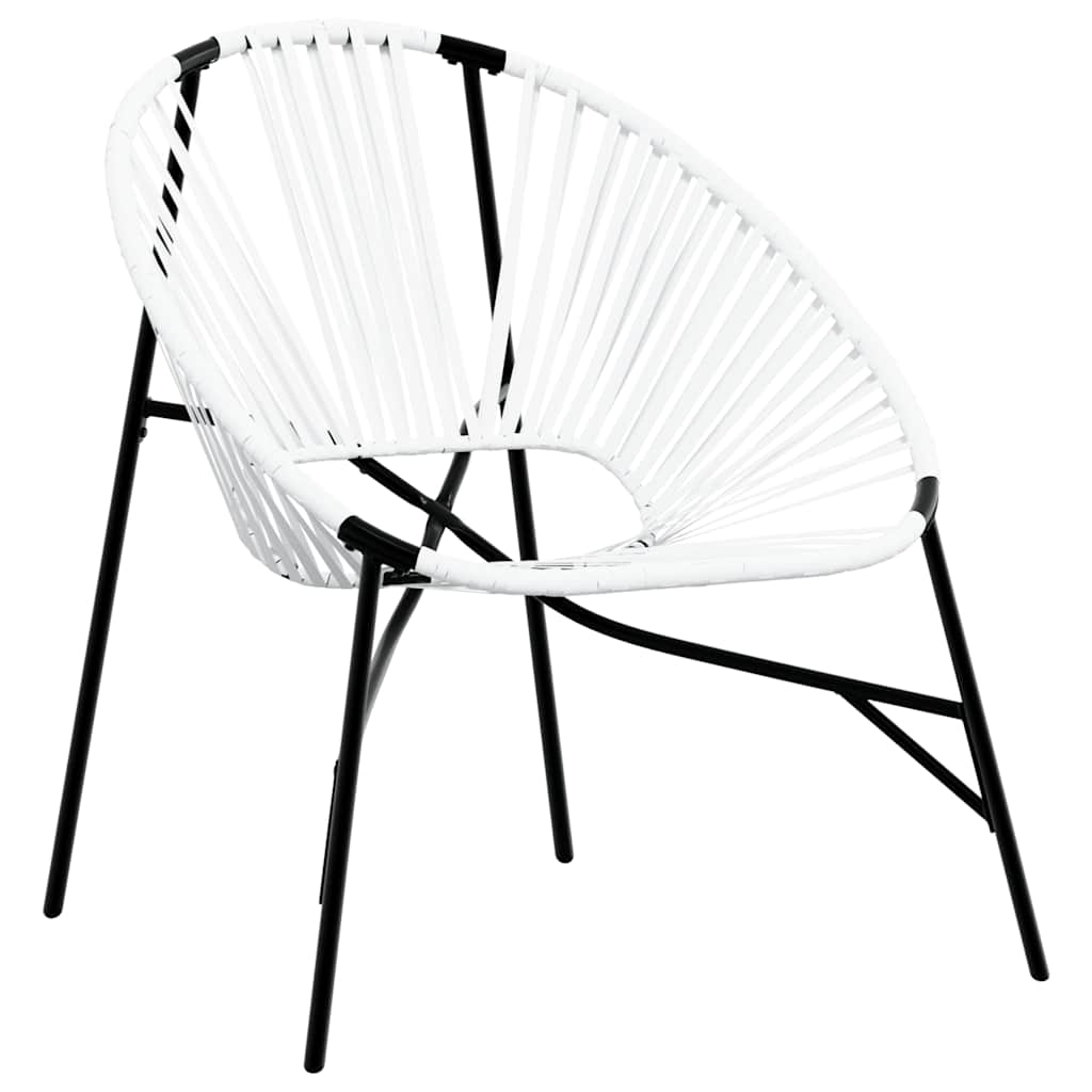 Vidaxl tuinstoel egg poly rattan zwart wit