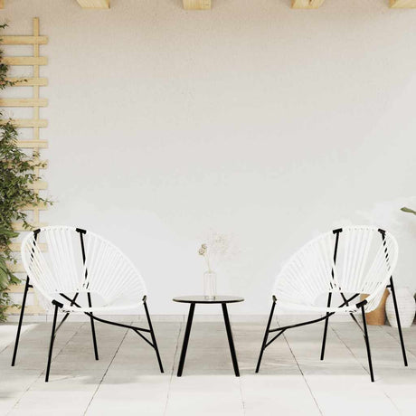 Vidaxl tuinstoel egg poly rattan zwart wit