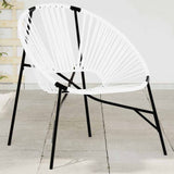 Vidaxl tuinstoel egg poly rattan zwart wit