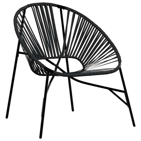 Vidaxl set tuinstoelen 3-delig poly rattan zwart