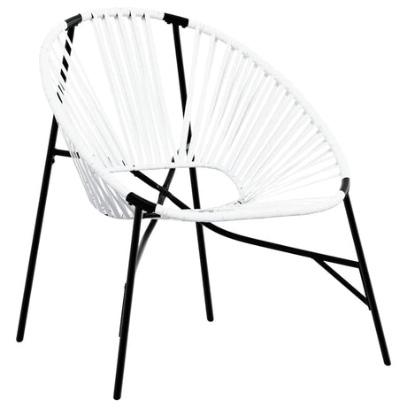 Vidaxl tuinstoelenset 3-delig poly rattan zwart en wit
