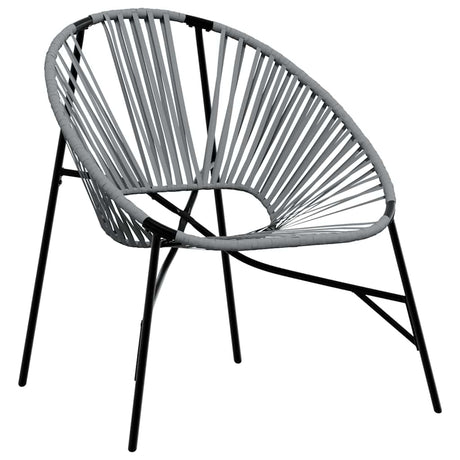 Vidaxl set tuinstoelen 3-delig poly rattan zwart en lichtgrijs