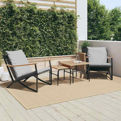 Vidaxl tuinstoelen 2 st met kussens staal zwart