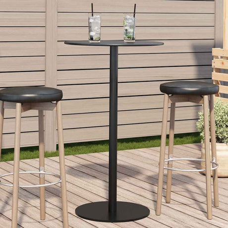 Vidaxl tuintafel rond ø60x105 cm staal zwart