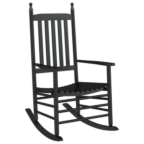 Vidaxl schommelstoelen met gebogen zitting 2 st populierenhout zwart
