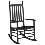 Vidaxl schommelstoelen 2 st met inklapbare tafel populierenhout zwart