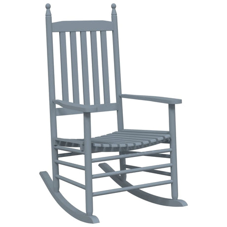 Vidaxl schommelstoelen 2 st met inklapbare tafel populierenhout grijs