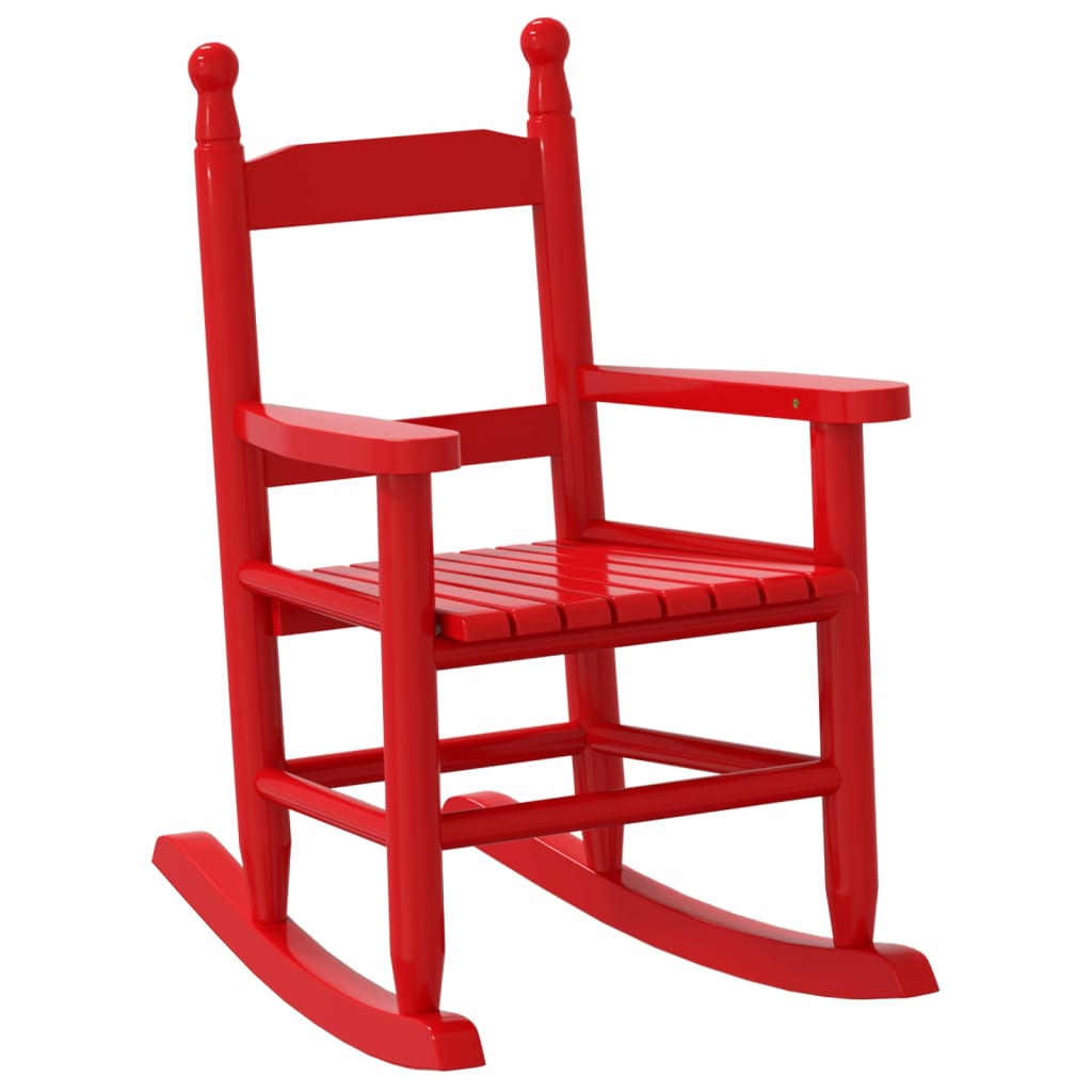 Vidaxl schommelstoelen 2 st voor kinderen massief populierenhout rood