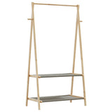 Vidaxx Kleiderständer mit Regalen 96x45,5x150,5 cm Bambus