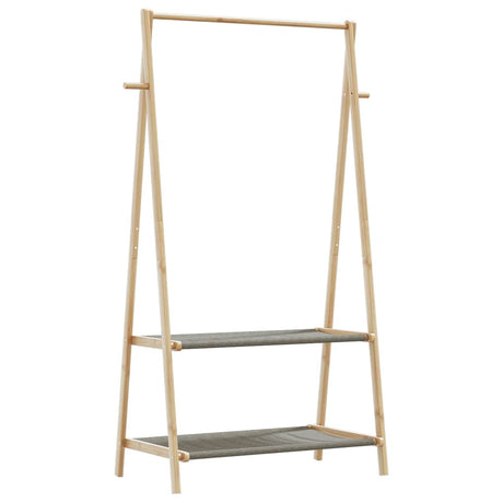 Vidaxx Kleiderständer mit Regalen 96x45,5x150,5 cm Bambus