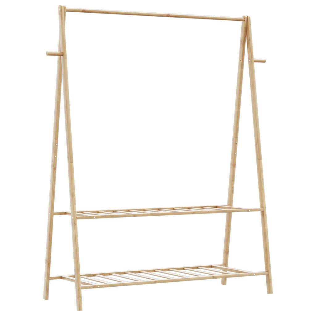 Vidaxx Kleiderständer mit Regalen 132x45,5x150,5 cm Bambus