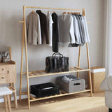 Vidaxx Kleiderständer mit Regalen 132x45,5x150,5 cm Bambus