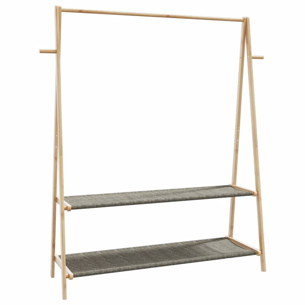 Vidaxx Kleiderständer mit Regalen 132x45,5x150,5 cm Bambus