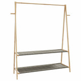 Vidaxx Kleiderständer mit Regalen 132x45,5x150,5 cm Bambus