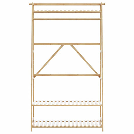 VidaXL Kleiderständer mit Regalen 110x40x180 cm Bambus
