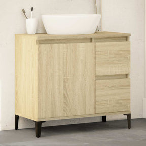 Vidaxl badkamerkast 65x33x60 cm bewerkt hout sonoma eikenkleurig