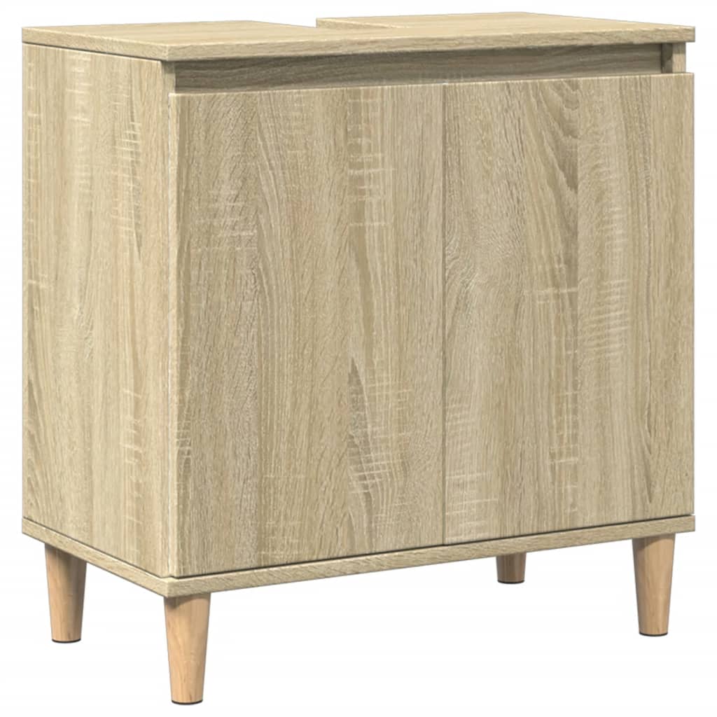 Vidaxl wastafelkast 58x33x60 cm bewerkt hout sonoma eikenkleurig
