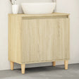 Vidaxl wastafelkast 58x33x60 cm bewerkt hout sonoma eikenkleurig