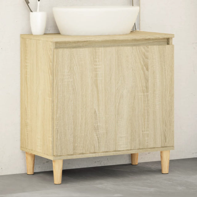 Vidaxl wastafelkast 58x33x60 cm bewerkt hout sonoma eikenkleurig