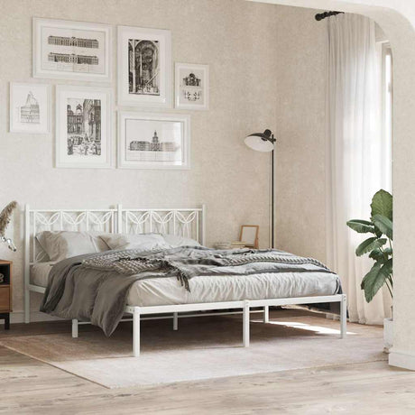Vidaxl vervangend hoofdbord 160 cm metaal wit