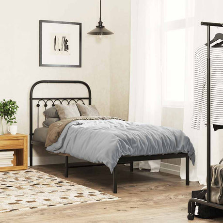 Vidaxl vervangend hoofdbord 75 cm metaal zwart