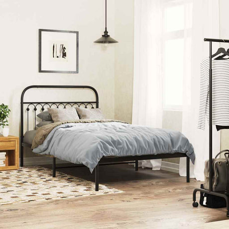 Vidaxl vervangend hoofdbord 107 cm metaal zwart