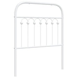 Vidaxl vervangend hoofdbord 75 cm metaal wit