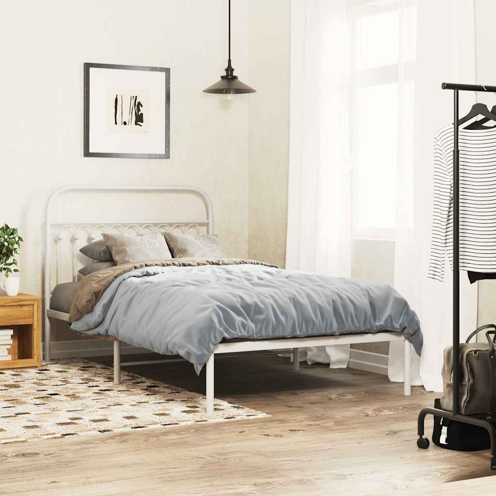 Vidaxl vervangend hoofdbord 107 cm metaal wit