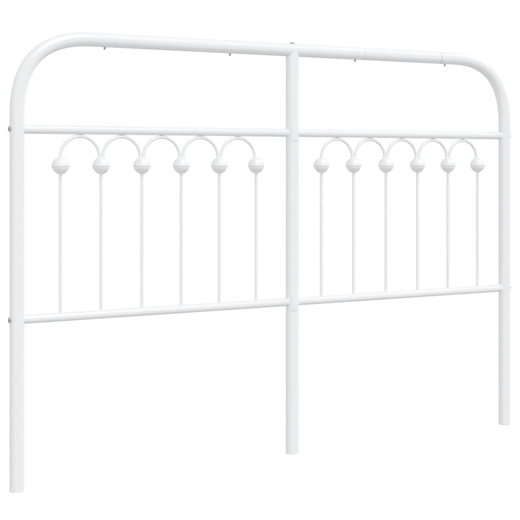 Vidaxl vervangend hoofdbord 135 cm metaal wit