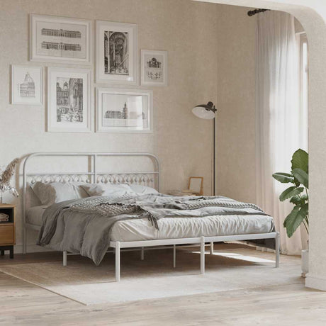 Vidaxl vervangend hoofdbord 150 cm metaal wit