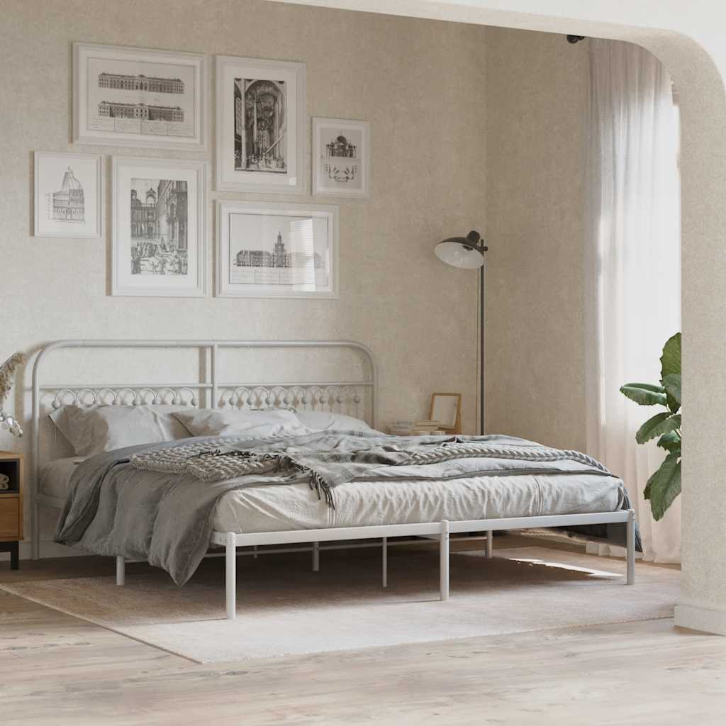 Vidaxl vervangend hoofdbord 180 cm metaal wit