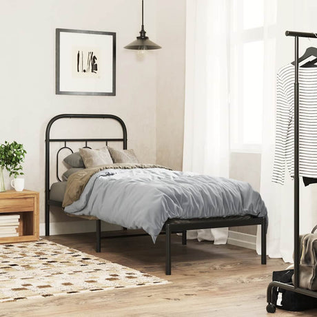 Vidaxl vervangend hoofdbord 75 cm metaal zwart