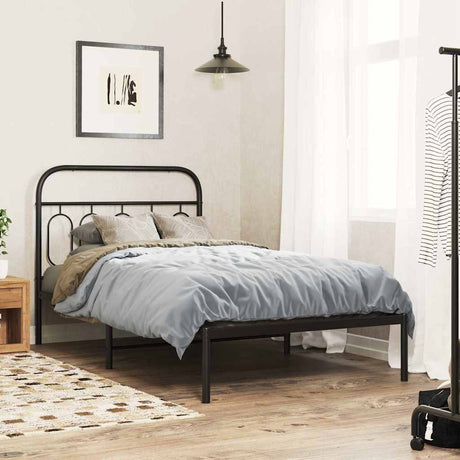Vidaxl vervangend hoofdbord 107 cm metaal zwart